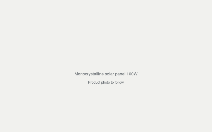 Monocrystalline solar panel 100W product photo placeholder