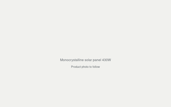 Monocrystalline solar panel 430W product photo placeholder