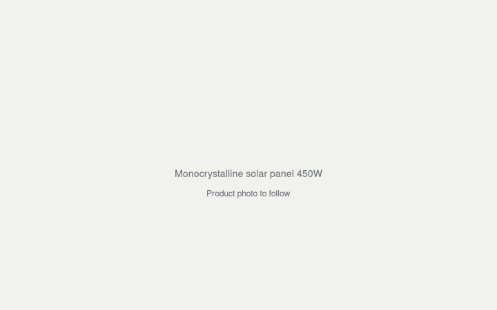 Monocrystalline solar panel 450W product photo placeholder