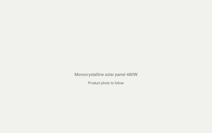 Monocrystalline solar panel 480W product photo placeholder